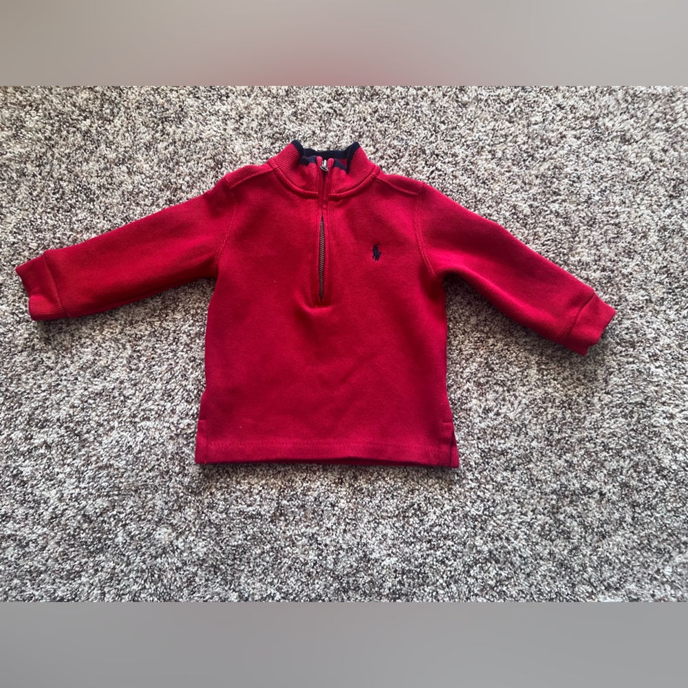 Ralph Lauren Red Sweater Size 18m Boys Pull over Sweater
